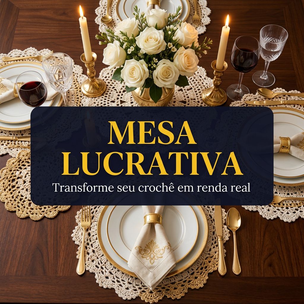 Mesa Lucrativa — método para transformar crochê em renda real